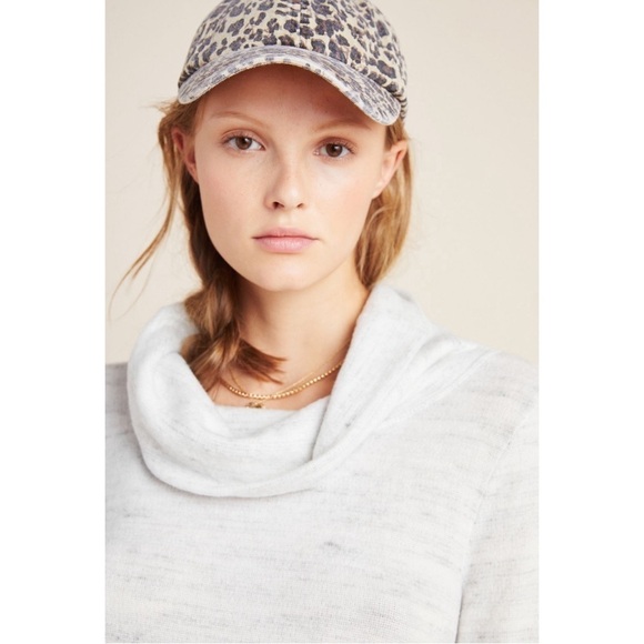 NWT Maeve Anthropologie Risa Split Hem Cowl Neck Sweater Ivory Grey size S - Picture 2 of 10